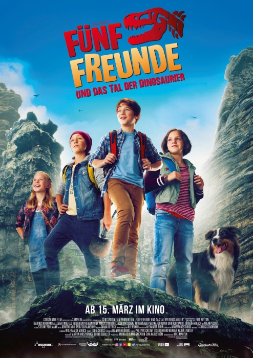Fuenf Freunde und das Tal der Dinosaurier Kinofilm offizielles Kinoplakat - Preview + Gewinnspiel