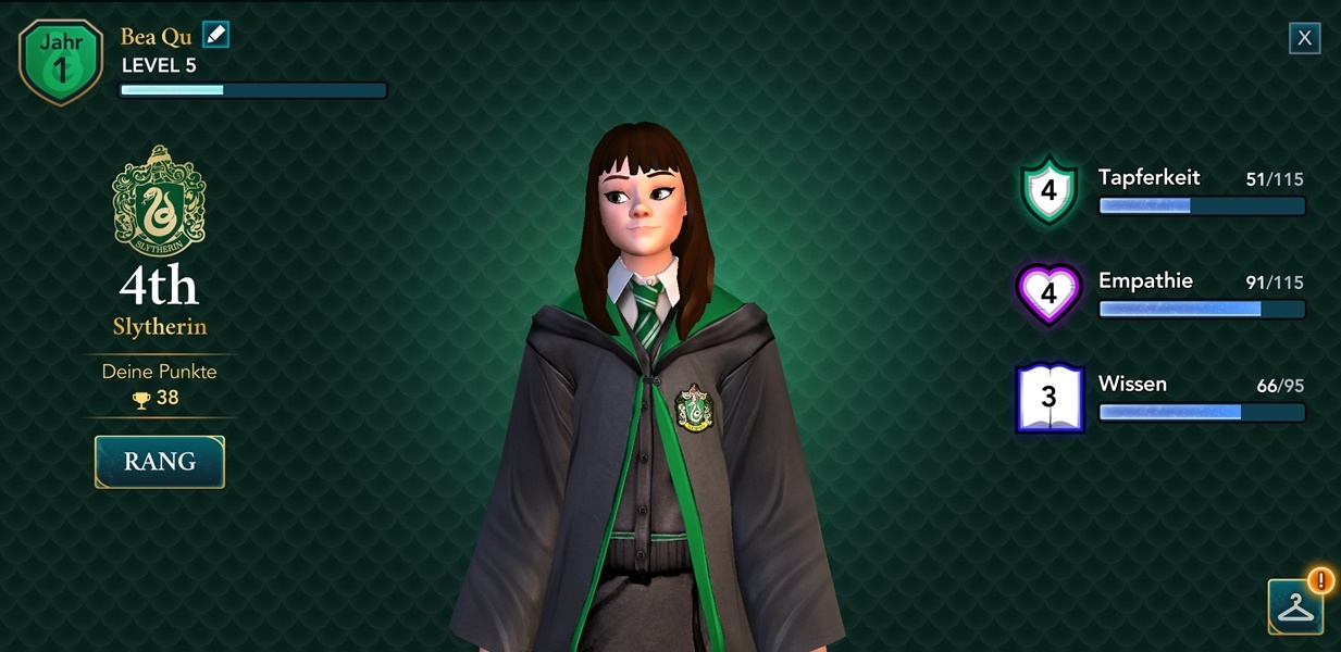 Screenshot Harry Potter Hogwarts Mystery Spielcharakter